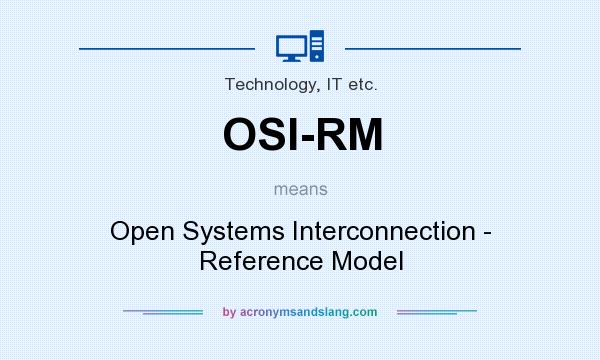What does OSI-RM mean? It stands for Open Systems Interconnection - Reference Model