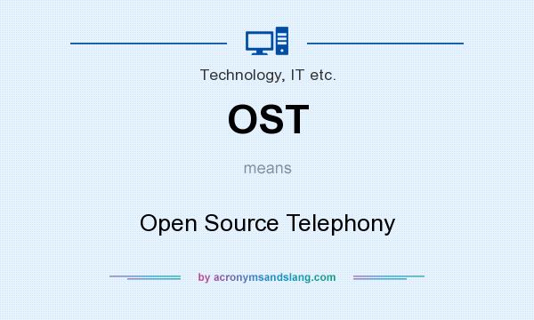 What does OST mean? It stands for Open Source Telephony