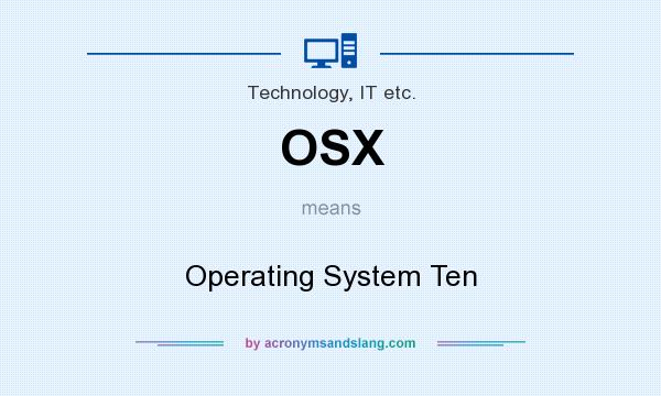 What does OSX mean? It stands for Operating System Ten