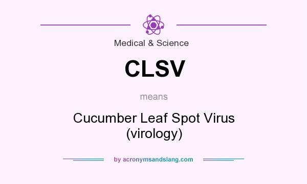 What does CLSV mean? It stands for Cucumber Leaf Spot Virus (virology)