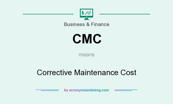 What does CMC mean? It stands for Corrective Maintenance Cost