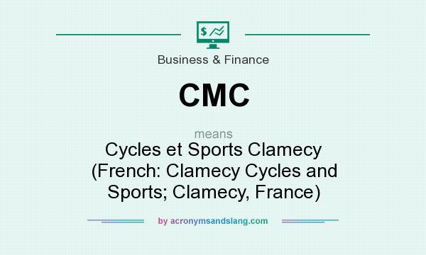 What does CMC mean? It stands for Cycles et Sports Clamecy (French: Clamecy Cycles and Sports; Clamecy, France)