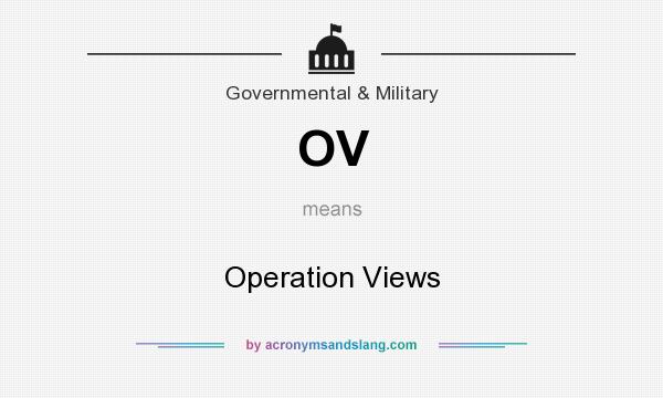 What does OV mean? It stands for Operation Views
