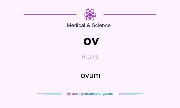 What does ov mean? It stands for ovum