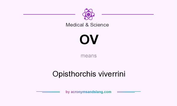 What does OV mean? It stands for Opisthorchis viverrini