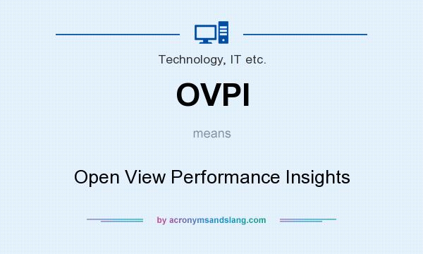 What does OVPI mean? It stands for Open View Performance Insights