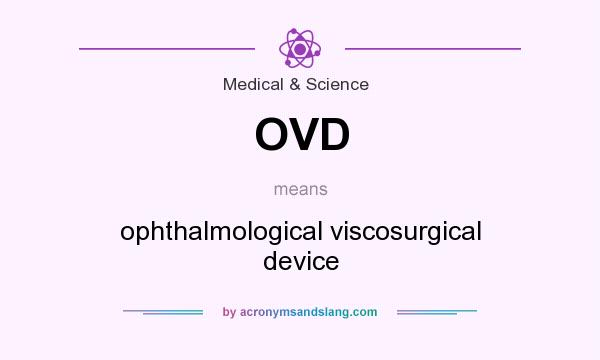 What does OVD mean? It stands for ophthalmological viscosurgical device