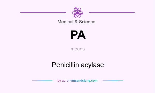 What does PA mean? It stands for Penicillin acylase