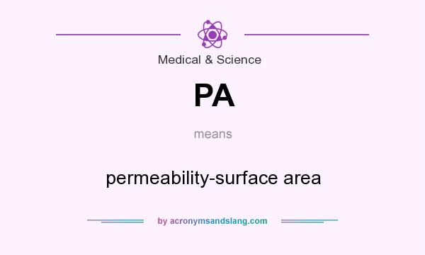 What does PA mean? It stands for permeability-surface area