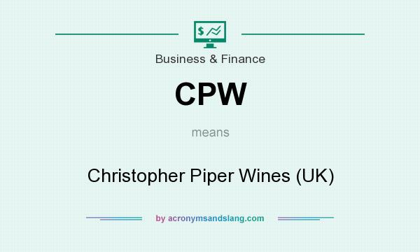 What does CPW mean? It stands for Christopher Piper Wines (UK)