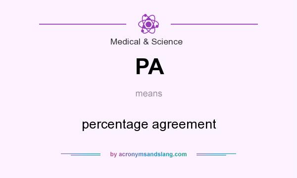 What does PA mean? It stands for percentage agreement