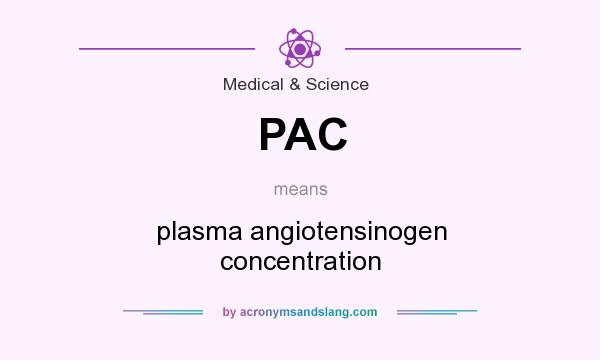 What does PAC mean? It stands for plasma angiotensinogen concentration