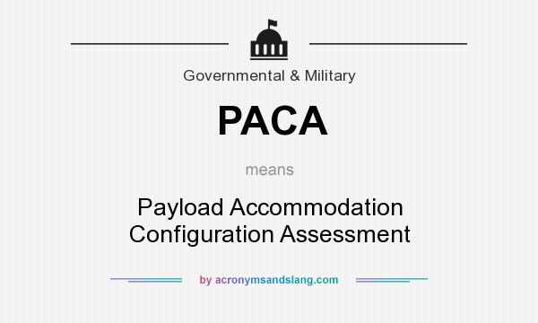 What does PACA mean? It stands for Payload Accommodation Configuration Assessment