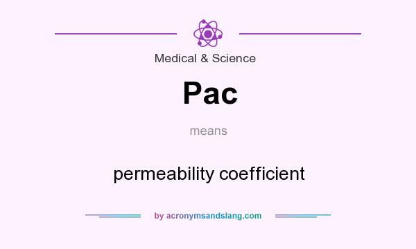 What does Pac mean? It stands for permeability coefficient