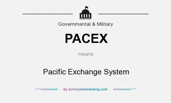 What does PACEX mean? It stands for Pacific Exchange System