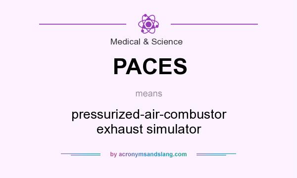 What does PACES mean? It stands for pressurized-air-combustor exhaust simulator
