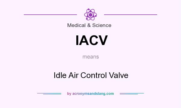 What does IACV mean? It stands for Idle Air Control Valve