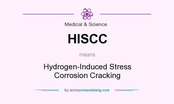 What does HISCC mean? It stands for Hydrogen-Induced Stress Corrosion Cracking