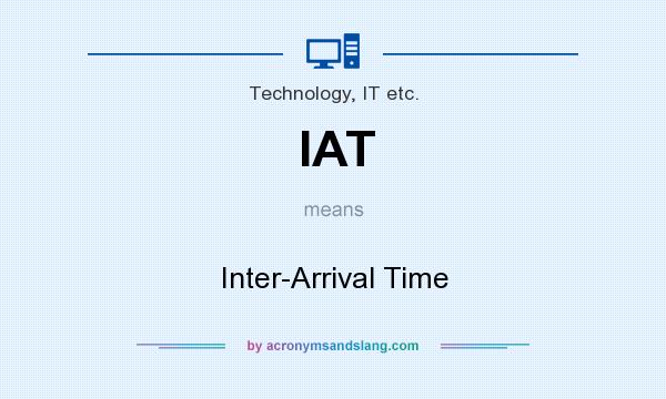 What does IAT mean? It stands for Inter-Arrival Time