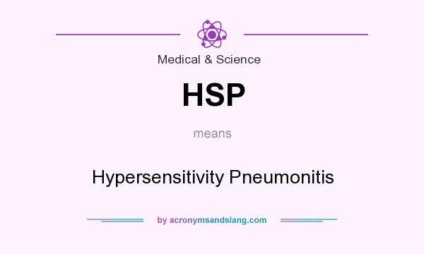 What does HSP mean? It stands for Hypersensitivity Pneumonitis