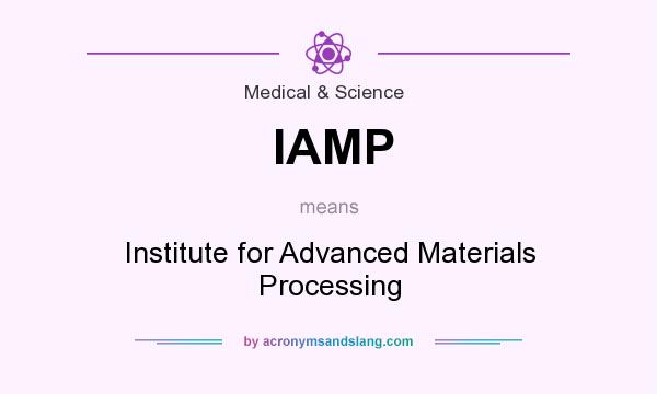 What does IAMP mean? It stands for Institute for Advanced Materials Processing