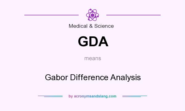What does GDA mean? It stands for Gabor Difference Analysis