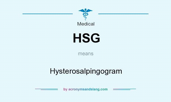 What does HSG mean? It stands for Hysterosalpingogram