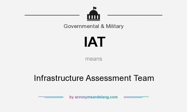 What does IAT mean? It stands for Infrastructure Assessment Team
