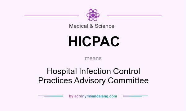 What does HICPAC mean? It stands for Hospital Infection Control Practices Advisory Committee