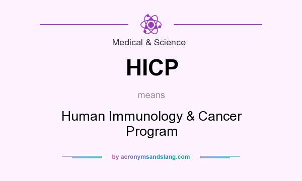 What does HICP mean? It stands for Human Immunology & Cancer Program