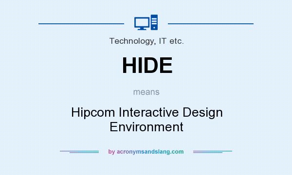 What does HIDE mean? It stands for Hipcom Interactive Design Environment
