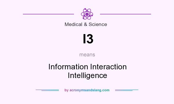 What does I3 mean? It stands for Information Interaction Intelligence