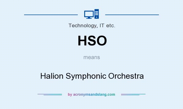What does HSO mean? It stands for Halion Symphonic Orchestra