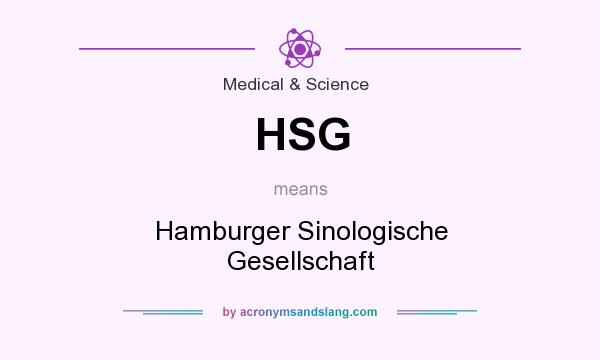 What does HSG mean? It stands for Hamburger Sinologische Gesellschaft