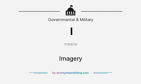 What does I mean? It stands for Imagery