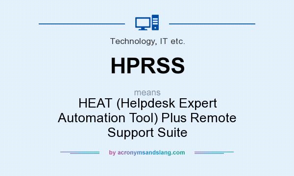 What does HPRSS mean? It stands for HEAT (Helpdesk Expert Automation Tool) Plus Remote Support Suite