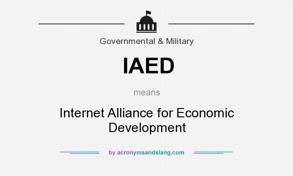 What does IAED mean? It stands for Internet Alliance for Economic Development