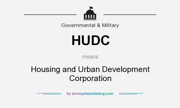 What does HUDC mean? It stands for Housing and Urban Development Corporation