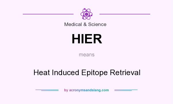 What does HIER mean? It stands for Heat Induced Epitope Retrieval