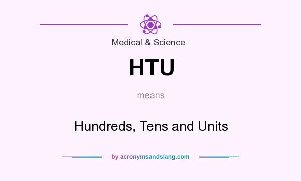 What does HTU mean? It stands for Hundreds, Tens and Units