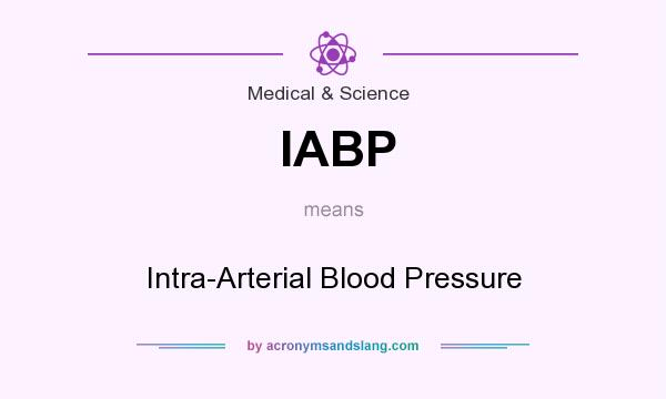 What does IABP mean? It stands for Intra-Arterial Blood Pressure