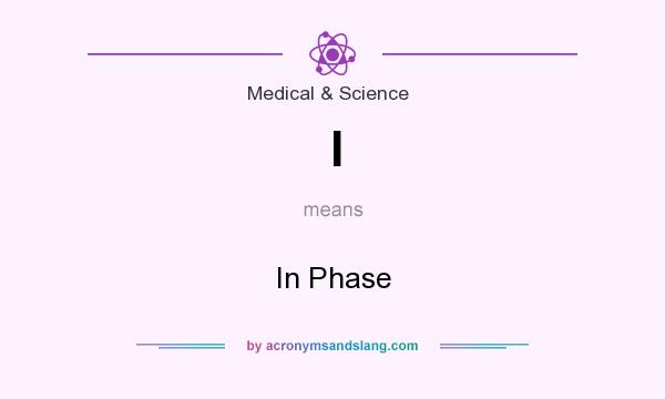 What does I mean? It stands for In Phase