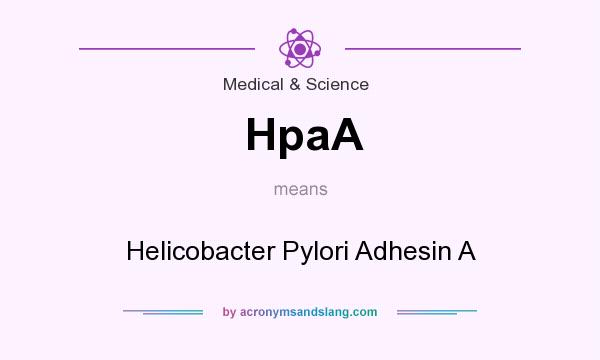 What does HpaA mean? It stands for Helicobacter Pylori Adhesin A
