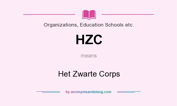 What does HZC mean? It stands for Het Zwarte Corps