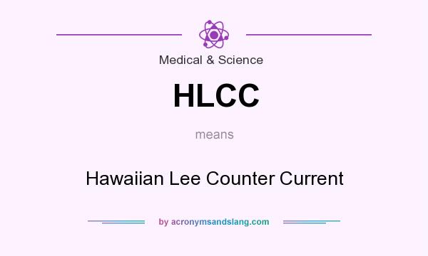 What does HLCC mean? It stands for Hawaiian Lee Counter Current