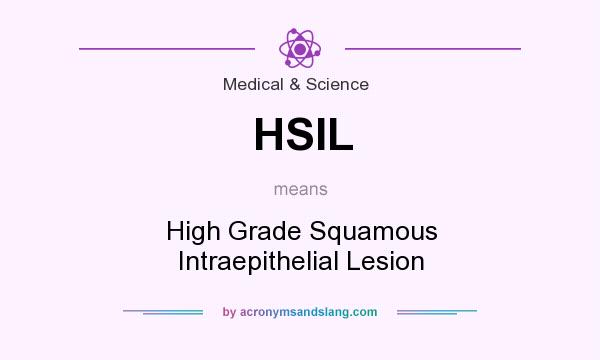 What does HSIL mean? It stands for High Grade Squamous Intraepithelial Lesion