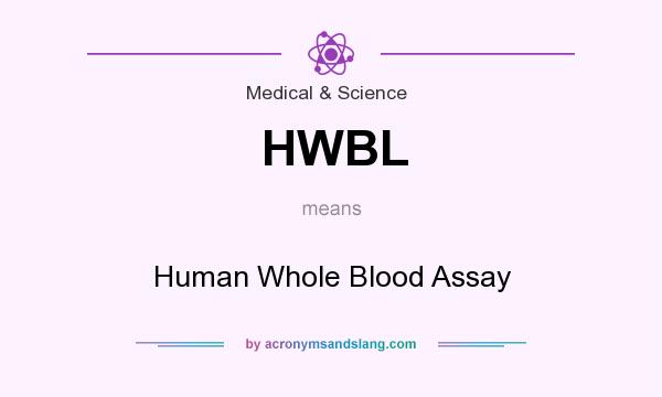 What does HWBL mean? It stands for Human Whole Blood Assay
