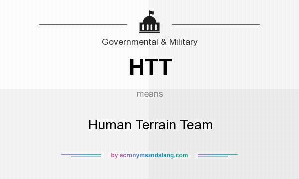 What does HTT mean? It stands for Human Terrain Team