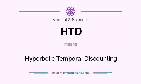 What does HTD mean? It stands for Hyperbolic Temporal Discounting