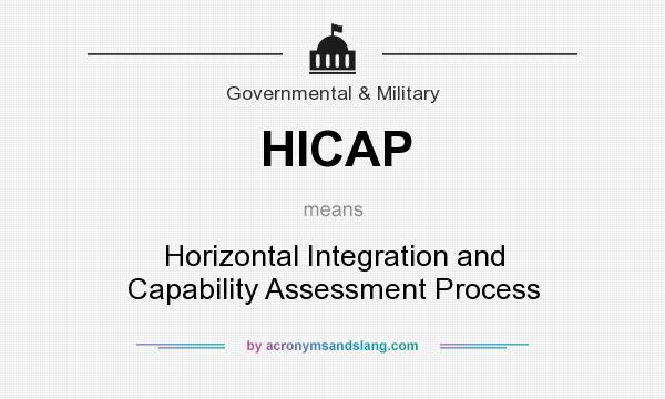 What does HICAP mean? It stands for Horizontal Integration and Capability Assessment Process